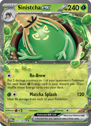 Pokémon TCG Sinistcha ex – TWM 023/167 Double Rare Holo – EN