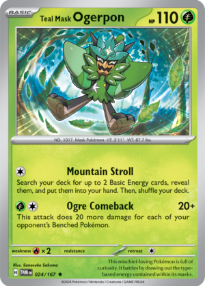 Pokémon TCG Teal Mask Ogerpon – TWM 024/167 Rare Holo – EN