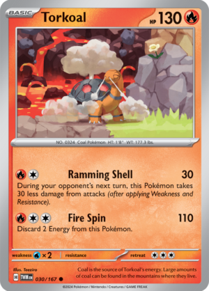 Pokémon TCG Torkoal – TWM 030/167 Common Regular – EN
