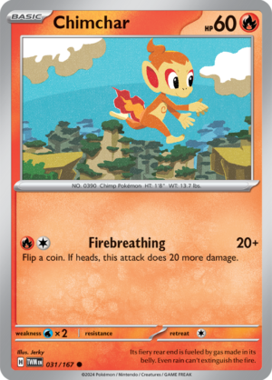 Pokémon TCG Chimchar – TWM 031/167 Common Regular – EN