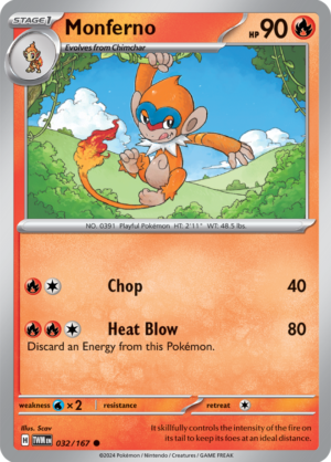 Pokémon TCG Monferno – TWM 032/167 Common Regular – EN