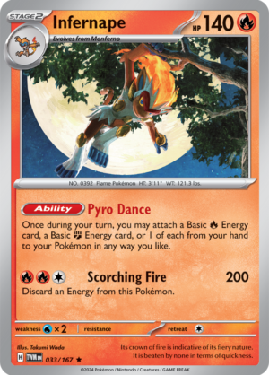 Pokémon TCG Infernape – TWM 033/167 Rare Holo – EN