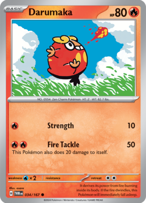 Pokémon TCG Darumaka – TWM 034/167 Common Regular – EN