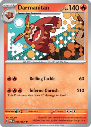 Pokémon TCG Darmanitan – TWM 035/167 Uncommon Regular – EN