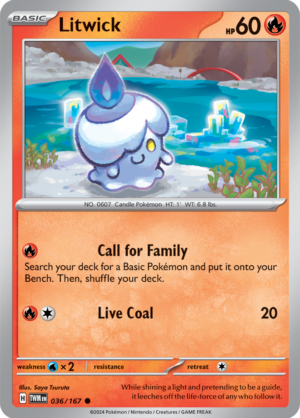 Pokémon TCG Litwick – TWM 036/167 Common Regular – EN