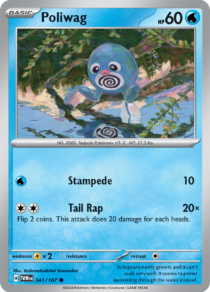 Pokémon TCG Poliwag – TWM 041/167 Common Regular – EN
