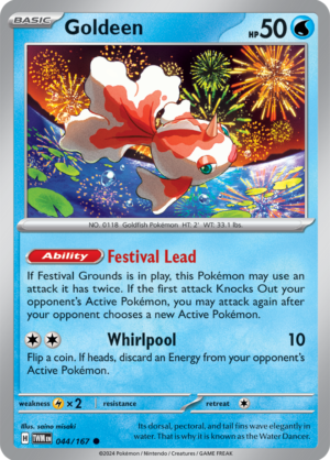 Pokémon TCG Goldeen – TWM 044/167 Common Regular – EN