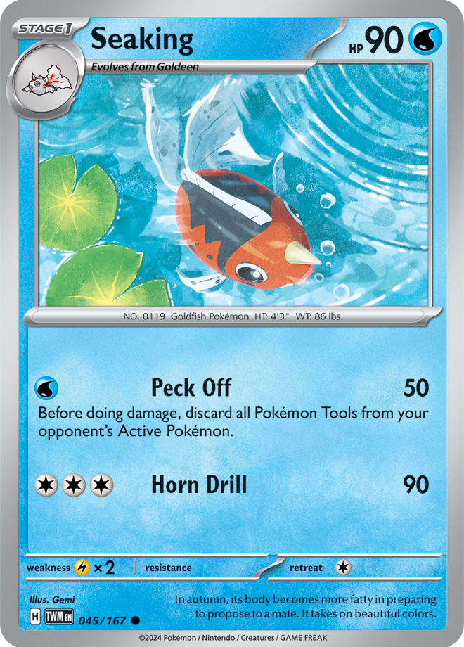 Pokémon TCG Seaking – TWM 045/167 Common Regular – EN