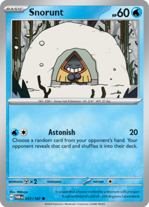 Pokémon TCG Snorunt – TWM 051/167 Common Regular – EN