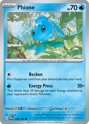 Pokémon TCG Phione – TWM 055/167 Common Regular – EN