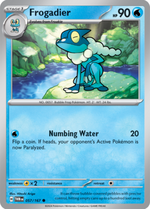 Pokémon TCG Frogadier – TWM 057/167 Common Regular – EN