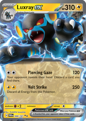 Pokémon TCG Luxray ex – TWM 068/167 Double Rare Holo – EN