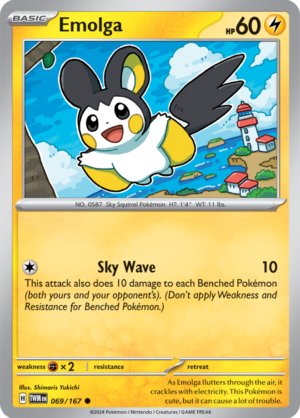 Pokémon TCG Emolga – TWM 069/167 Common Regular – EN