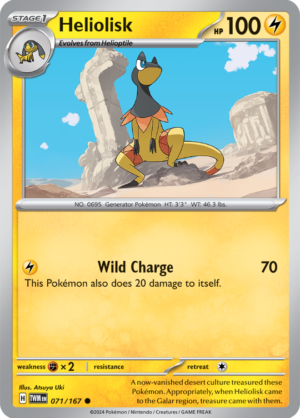 Pokémon TCG Heliolisk – TWM 071/167 Common Regular – EN