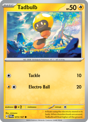 Pokémon TCG Tadbulb – TWM 073/167 Common Regular – EN