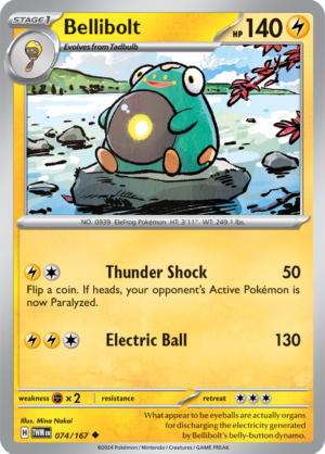 Pokémon TCG Bellibolt – TWM 074/167 Uncommon Regular – EN