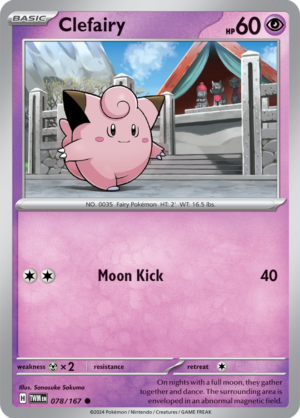 Pokémon TCG Clefairy – TWM 078/167 Common Regular – EN