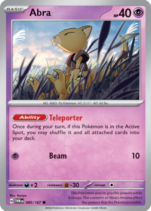 Pokémon TCG Abra – TWM 080/167 Common Regular – EN
