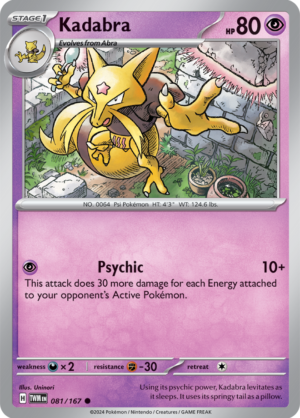 Pokémon TCG Kadabra – TWM 081/167 Common Regular – EN