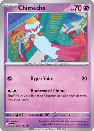 Pokémon TCG Chimecho – TWM 085/167 Common Regular – EN
