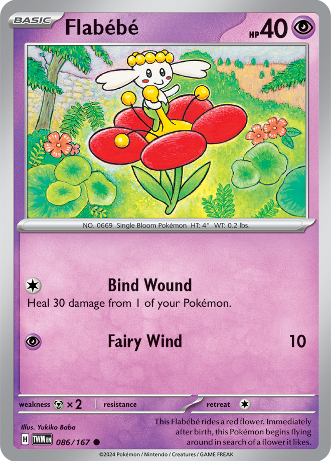 Pokémon TCG Flabébé – TWM 086/167 Common Regular – EN