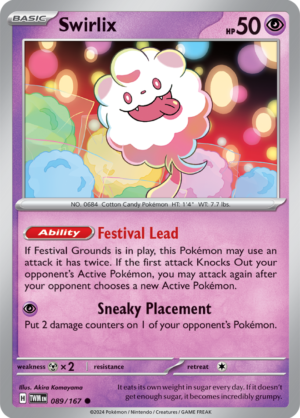 Pokémon TCG Swirlix – TWM 089/167 Common Regular – EN