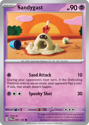 Pokémon TCG Sandygast – TWM 091/167 Common Regular – EN