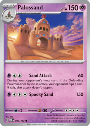 Pokémon TCG Palossand – TWM 092/167 Common Regular – EN
