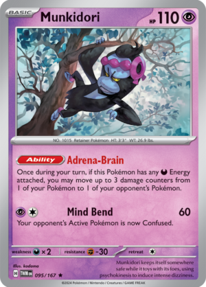 Pokémon TCG Munkidori – TWM 095/167 Rare Holo – EN
