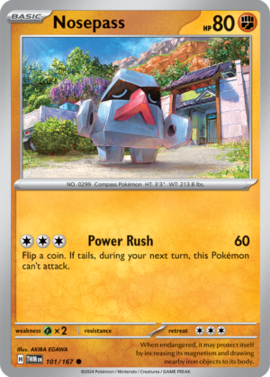 Pokémon TCG Nosepass – TWM 101/167 Common Regular – EN