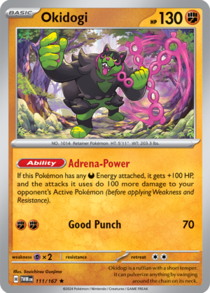 Pokémon TCG Okidogi – TWM 111/167 Rare Holo – EN