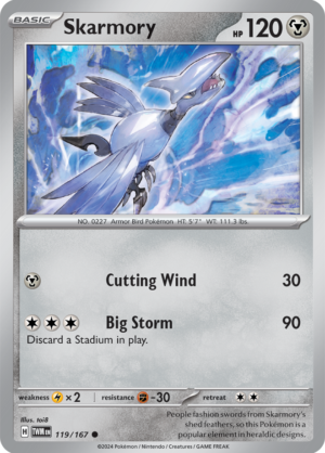 Pokémon TCG Skarmory – TWM 119/167 Common Regular – EN