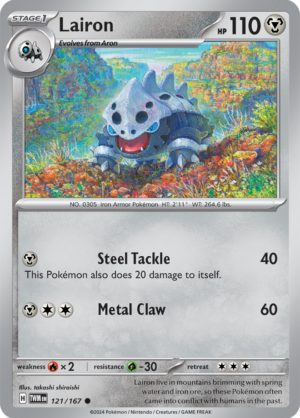 Pokémon TCG Lairon – TWM 121/167 Common Regular – EN