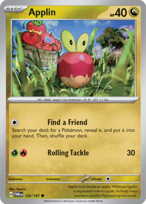 Pokémon TCG Applin – TWM 126/167 Common Regular – EN