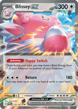 Pokémon TCG Blissey ex – TWM 134/167 Double Rare Holo – EN