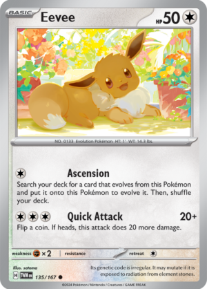 Pokémon TCG Eevee – TWM 135/167 Common Regular – EN