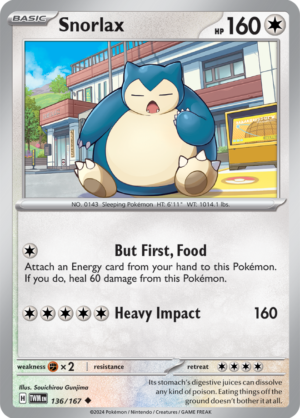 Pokémon TCG Snorlax – TWM 136/167 Uncommon Regular – EN