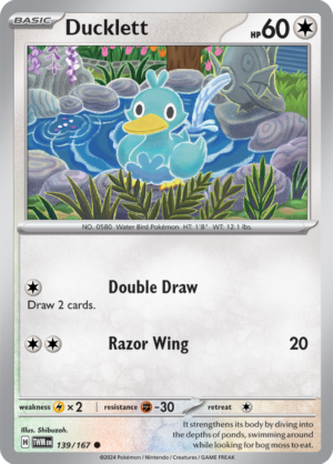 Pokémon TCG Ducklett – TWM 139/167 Common Regular – EN