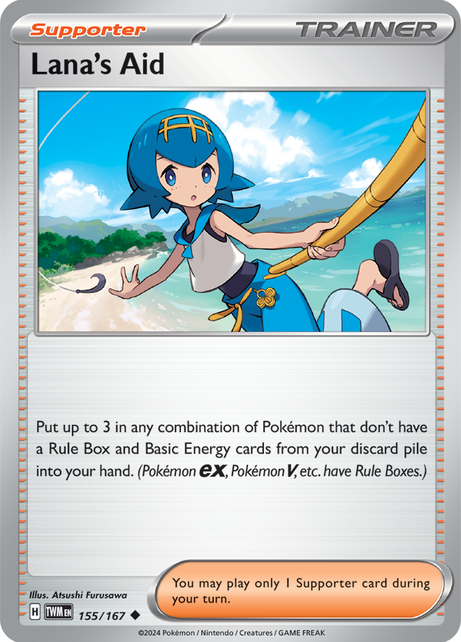 Pokémon TCG Lana's Aid – TWM 155/167 Uncommon Regular – EN