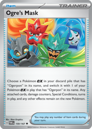Pokémon TCG Ogre's Mask – TWM 159/167 Uncommon Regular – EN