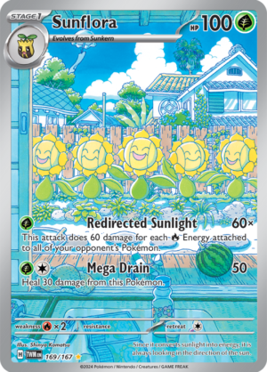 Pokémon TCG Sunflora – TWM 169/167 Illustration Rare Holo – EN