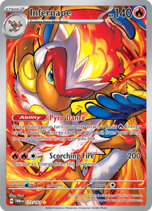 Pokémon TCG Infernape – TWM 173/167 Illustration Rare Holo – EN