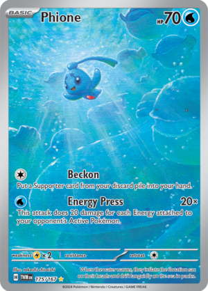 Pokémon TCG Phione – TWM 175/167 Illustration Rare Holo – EN
