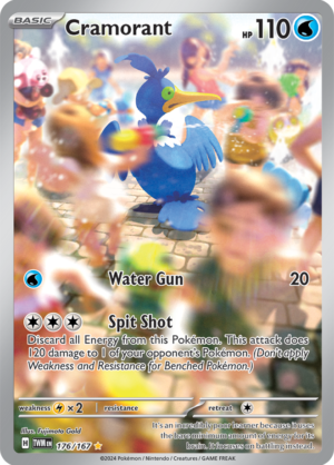 Pokémon TCG Cramorant – TWM 176/167 Illustration Rare Holo – EN