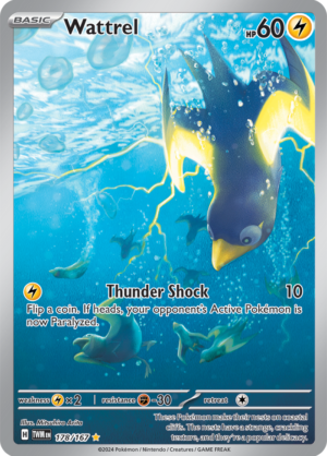 Pokémon TCG Wattrel – TWM 178/167 Illustration Rare Holo – EN