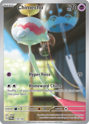 Pokémon TCG Chimecho – TWM 179/167 Illustration Rare Holo – EN