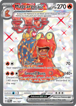 Pokémon TCG Magcargo ex – TWM 191/167 Ultra Rare Holo – EN