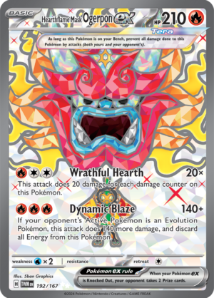 Pokémon TCG Hearthflame Mask Ogerpon ex – TWM 192/167 Ultra Rare Holo – EN