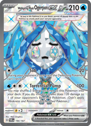 Pokémon TCG Wellspring Mask Ogerpon ex – TWM 194/167 Ultra Rare Holo – EN