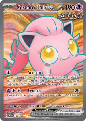 Pokémon TCG Scream Tail ex – TWM 197/167 Ultra Rare Holo – EN